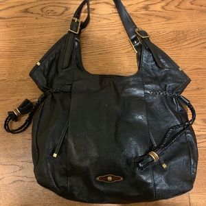 Leather shoulder bag